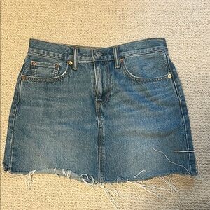 Levi's Blue Mini Skirt Casual Distressed